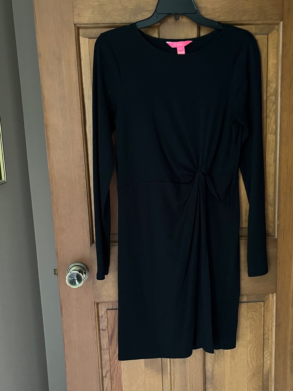 Lily Pulitzer Black Long-Sleeve Twist-Front Women's Dress